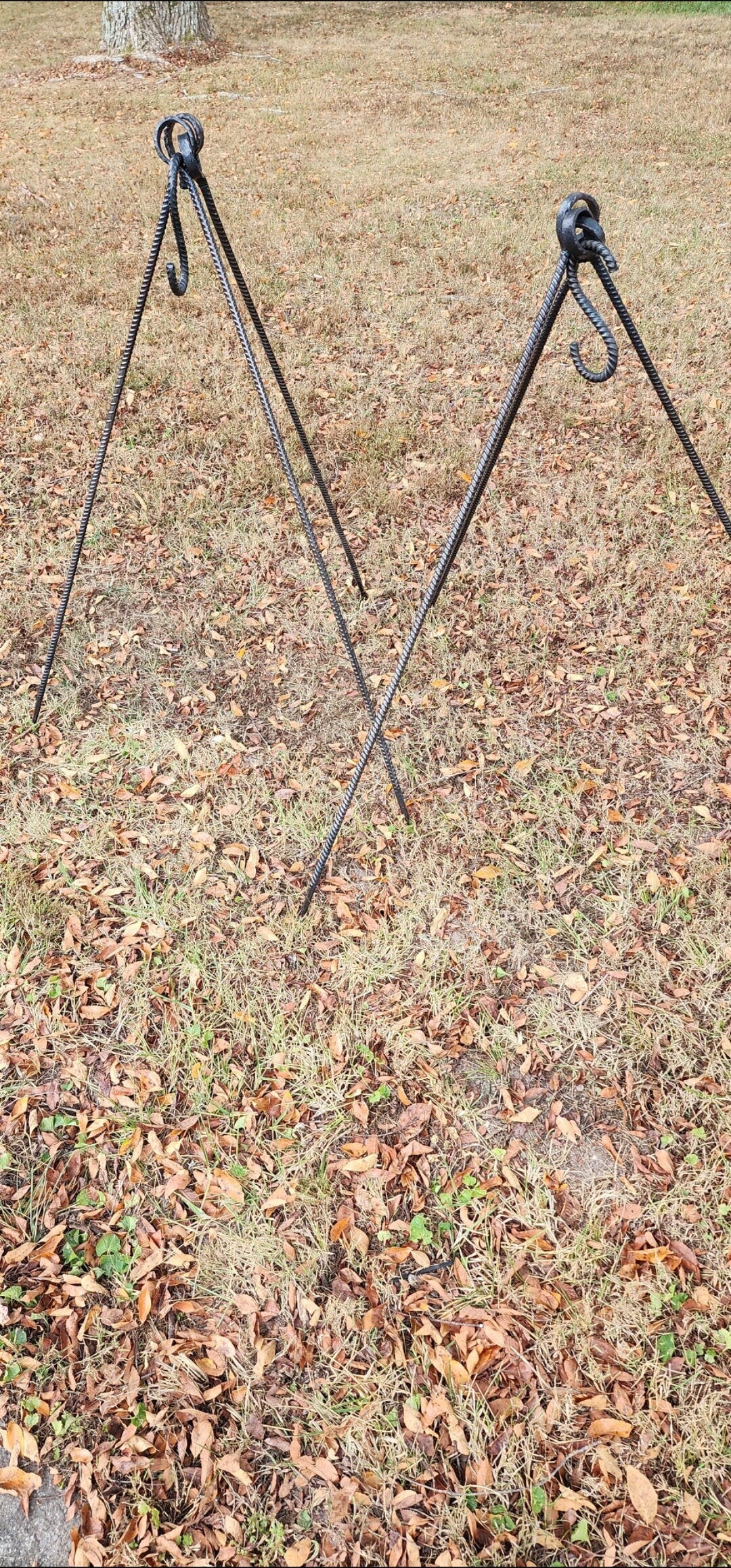 Hand Forged Campfire Tripod – Elevate Your Outdoor Cooking Experience - Multiple Styles Available
