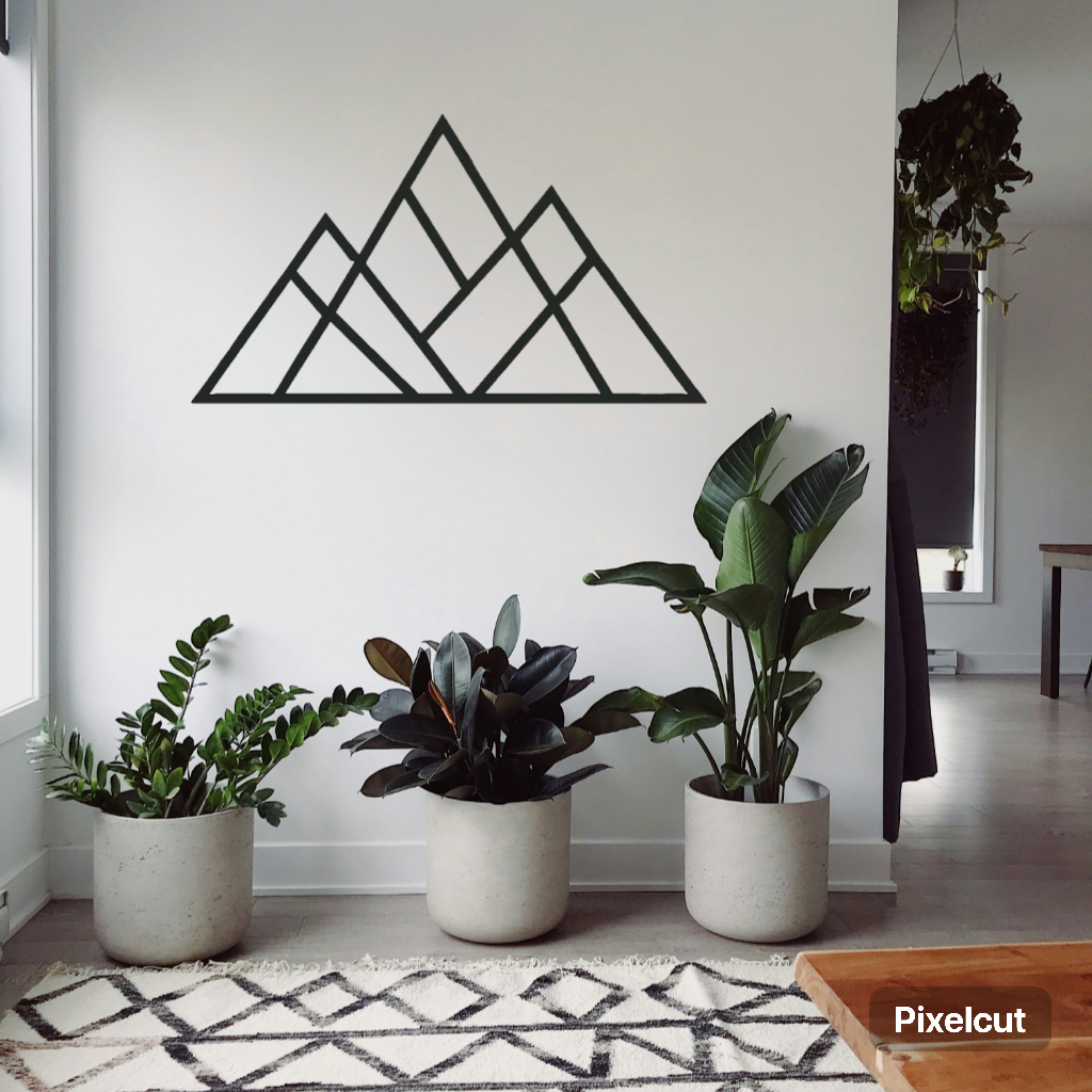 Large Mountain Metal Wall Art – Rustic Nature-Inspired Home Decor, Modern Cabin or Lodge Wall Accent