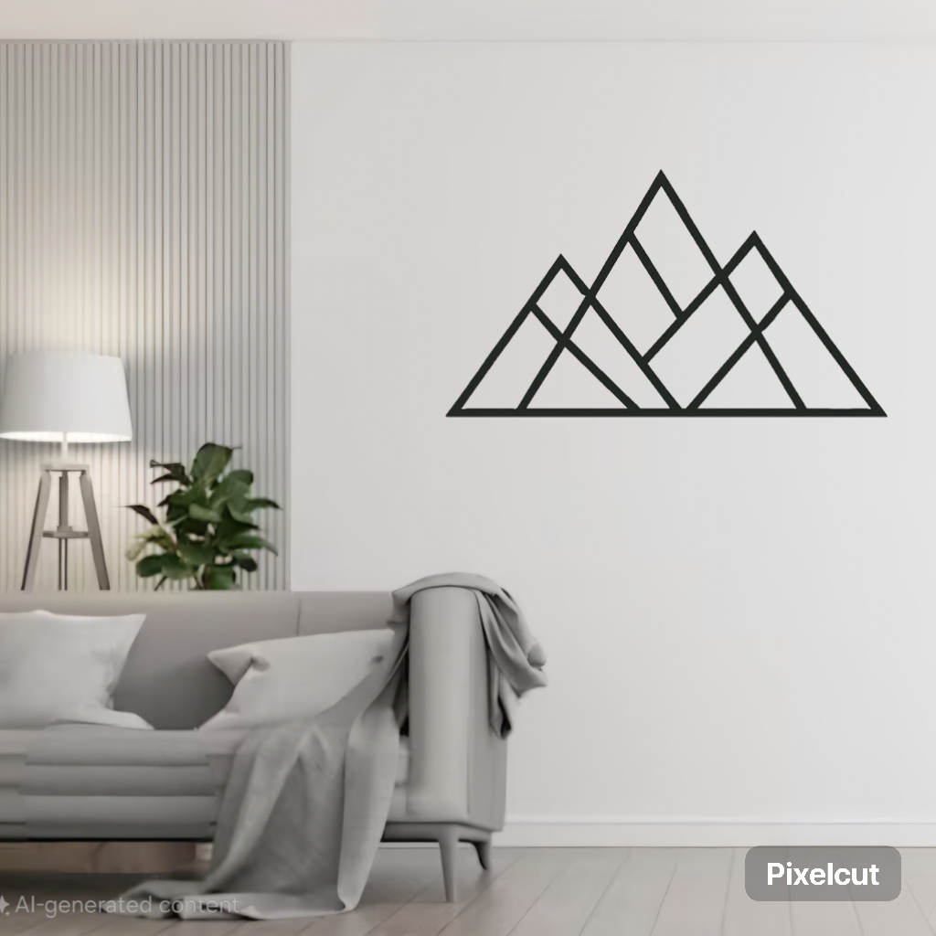 Large Mountain Metal Wall Art – Rustic Nature-Inspired Home Decor, Modern Cabin or Lodge Wall Accent