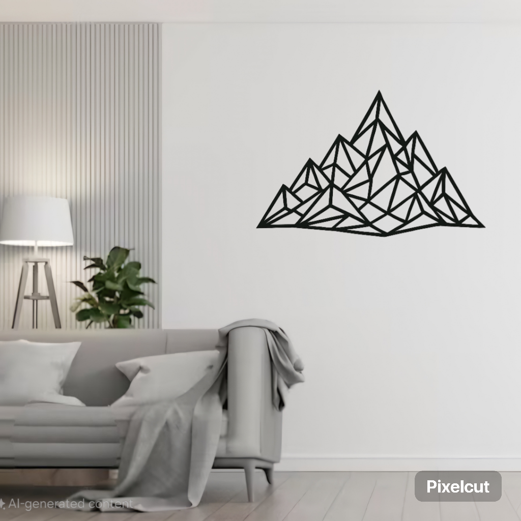Large Mountain Metal Wall Art – Rustic Nature-Inspired Home Decor, Modern Cabin or Lodge Wall Accent