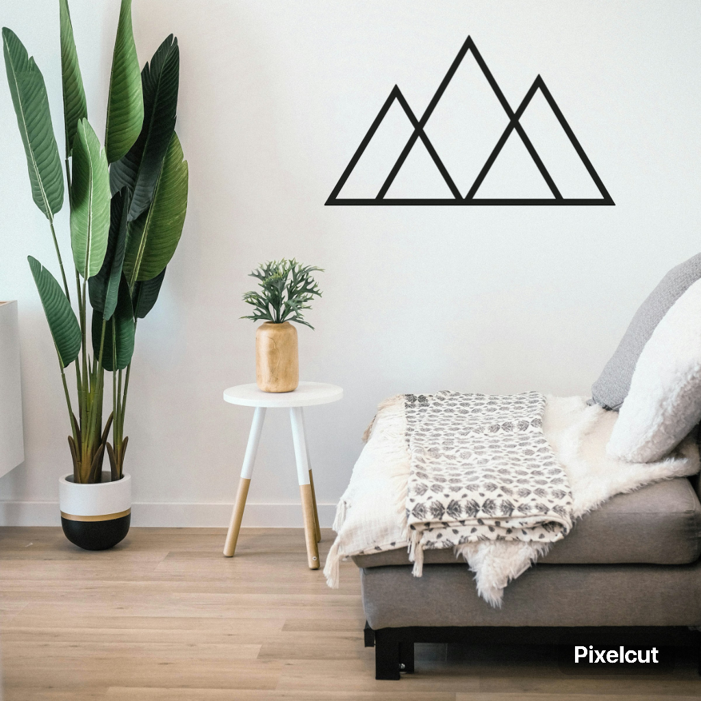 Large Mountain Metal Wall Art – Rustic Nature-Inspired Home Decor, Modern Cabin or Lodge Wall Accent