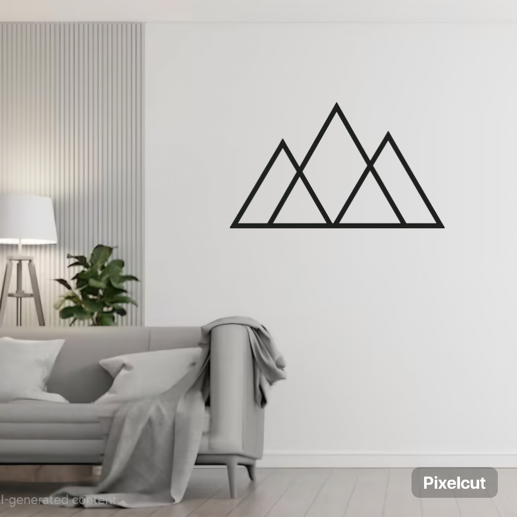 Large Mountain Metal Wall Art – Rustic Nature-Inspired Home Decor, Modern Cabin or Lodge Wall Accent