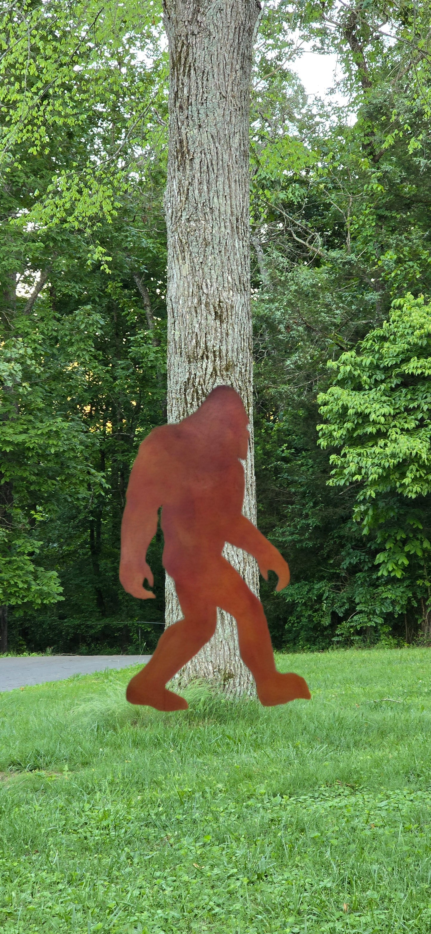Bigfoot Metal Yard Art – Large 6ft or 3ft Steel Sasquatch Silhouette for Lawn, Garden, or Cabin Decor