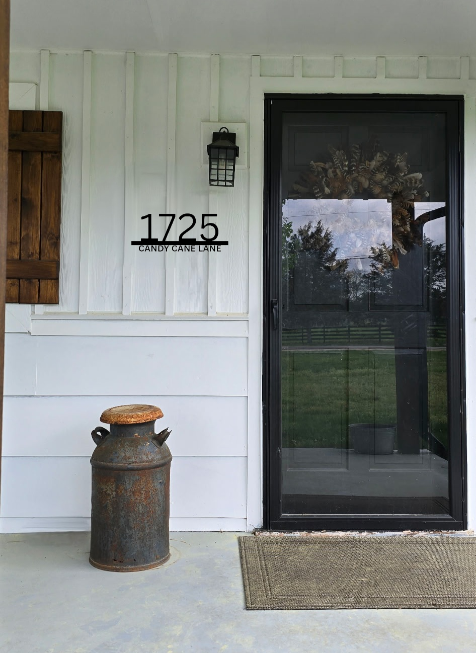 Personalized House Numbers Metal Sign - Modern Plain Number Sign