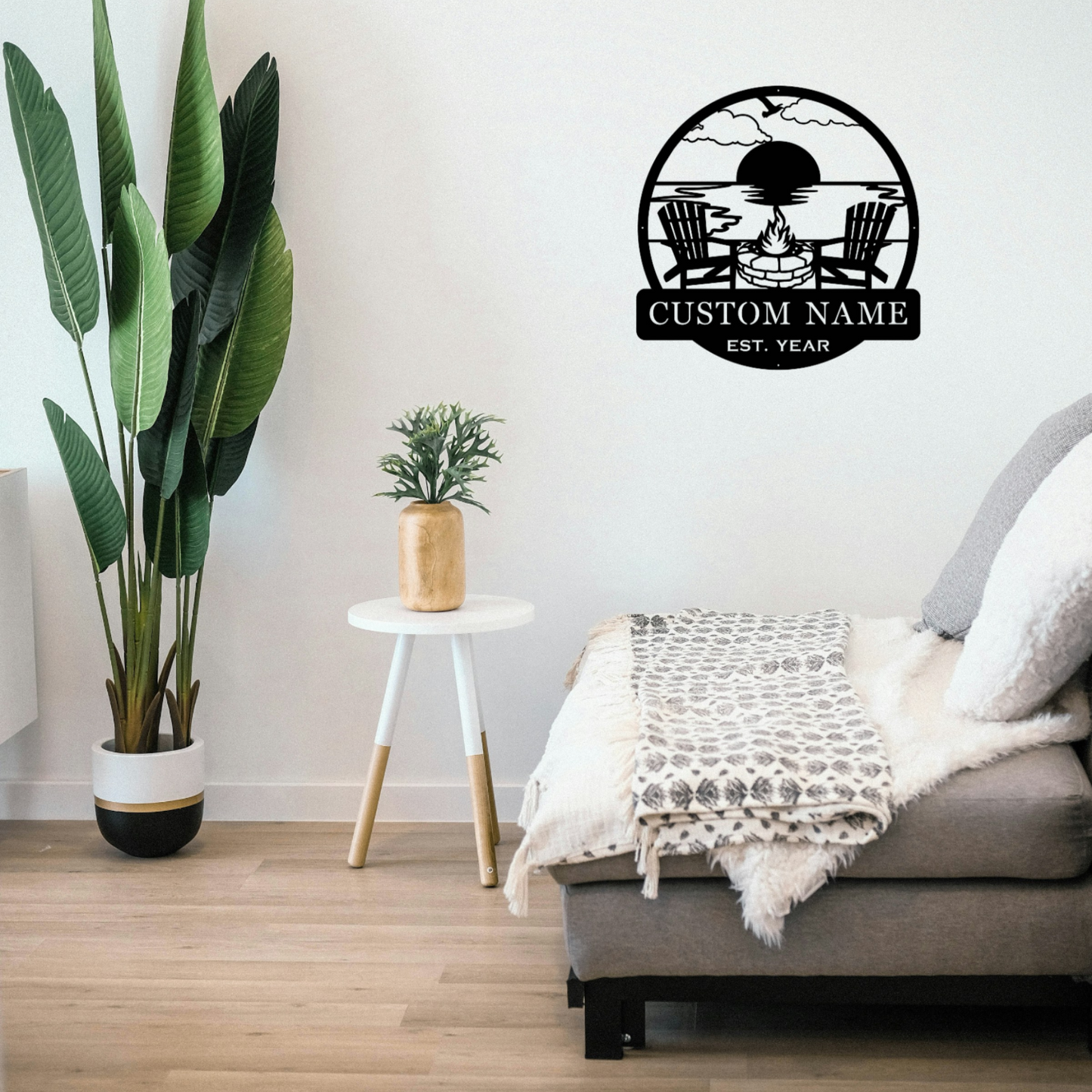 Personalized Campfire Metal Sign – Custom Outdoor Fire Pit or Cabin Decor, Rustic Backyard Camping Sign