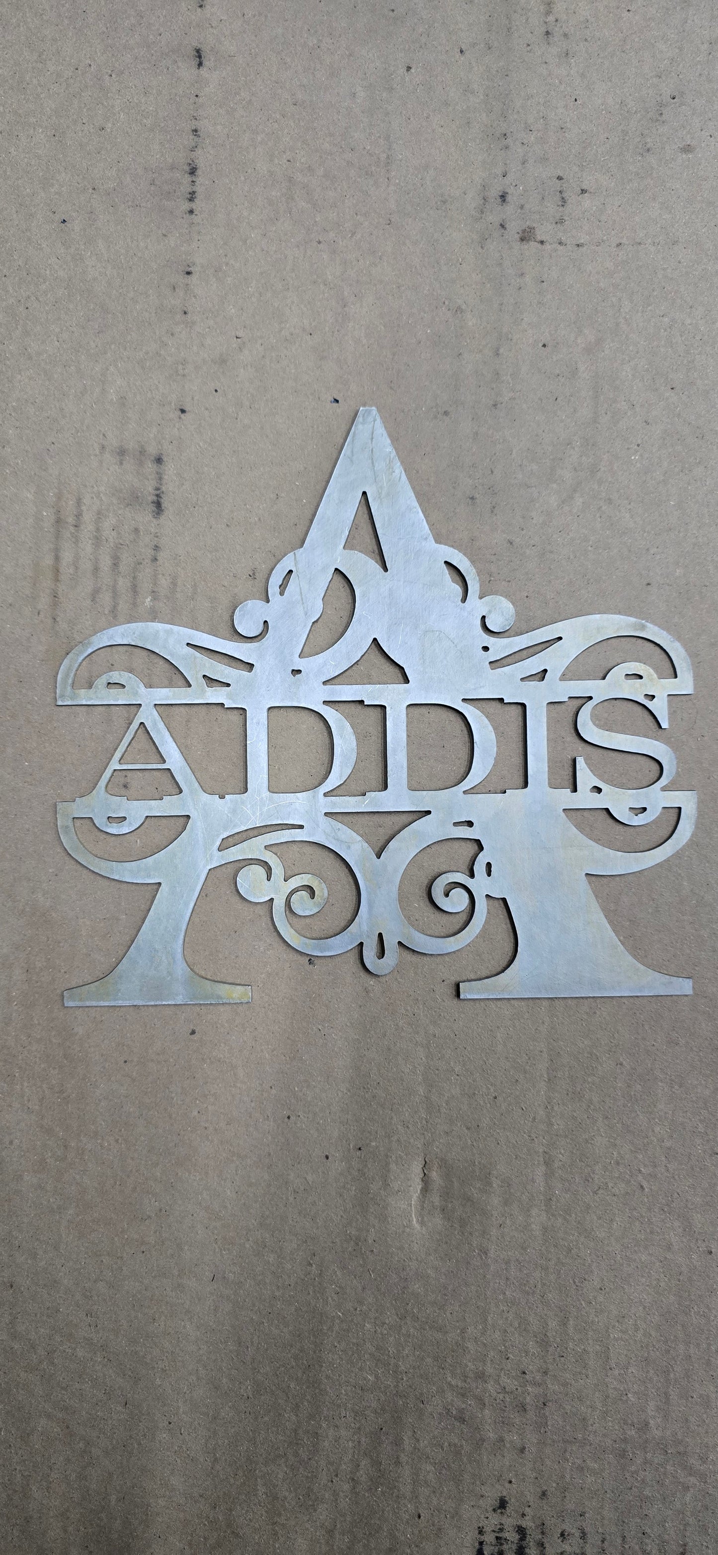 Personalized Metal Initial House Sign - Last Name Sign Available in Various Styles