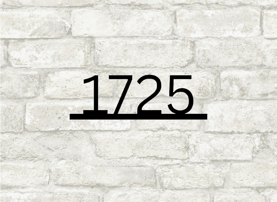 Personalized House Numbers Metal Sign - Modern Plain Number Sign