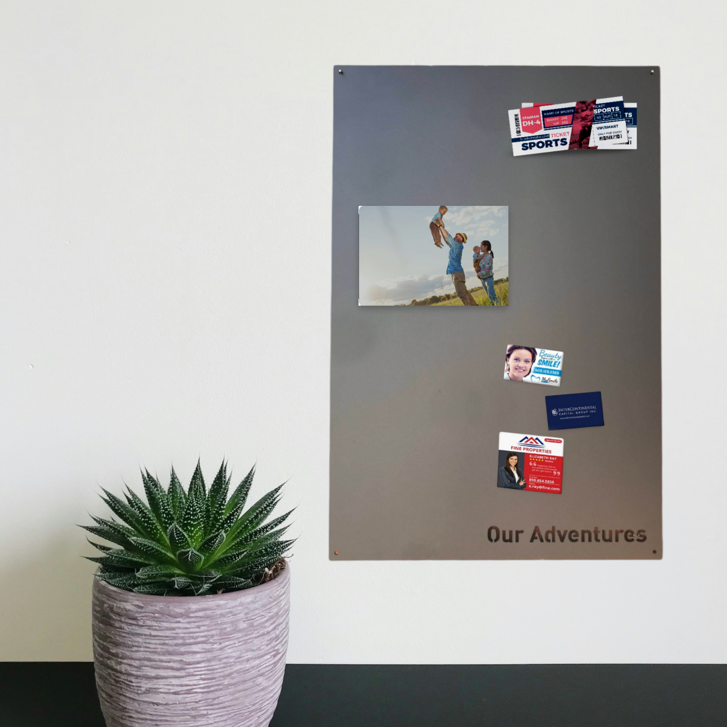 Personalized Metal Magnet Display Board – Custom Phrase Magnetic Wall Art for Home or Office
