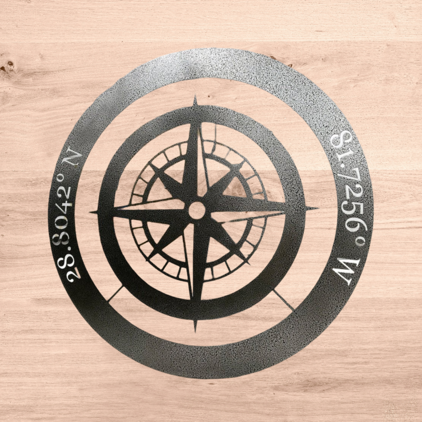 Personalized Compass Metal Sign – Custom Name Outdoor Decor, Nautical Metal Wall Art, Cabin, Lakehouse, or RV Gift