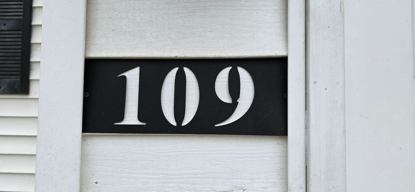 Personalized House Numbers Metal Sign - Modern Plain Number Sign