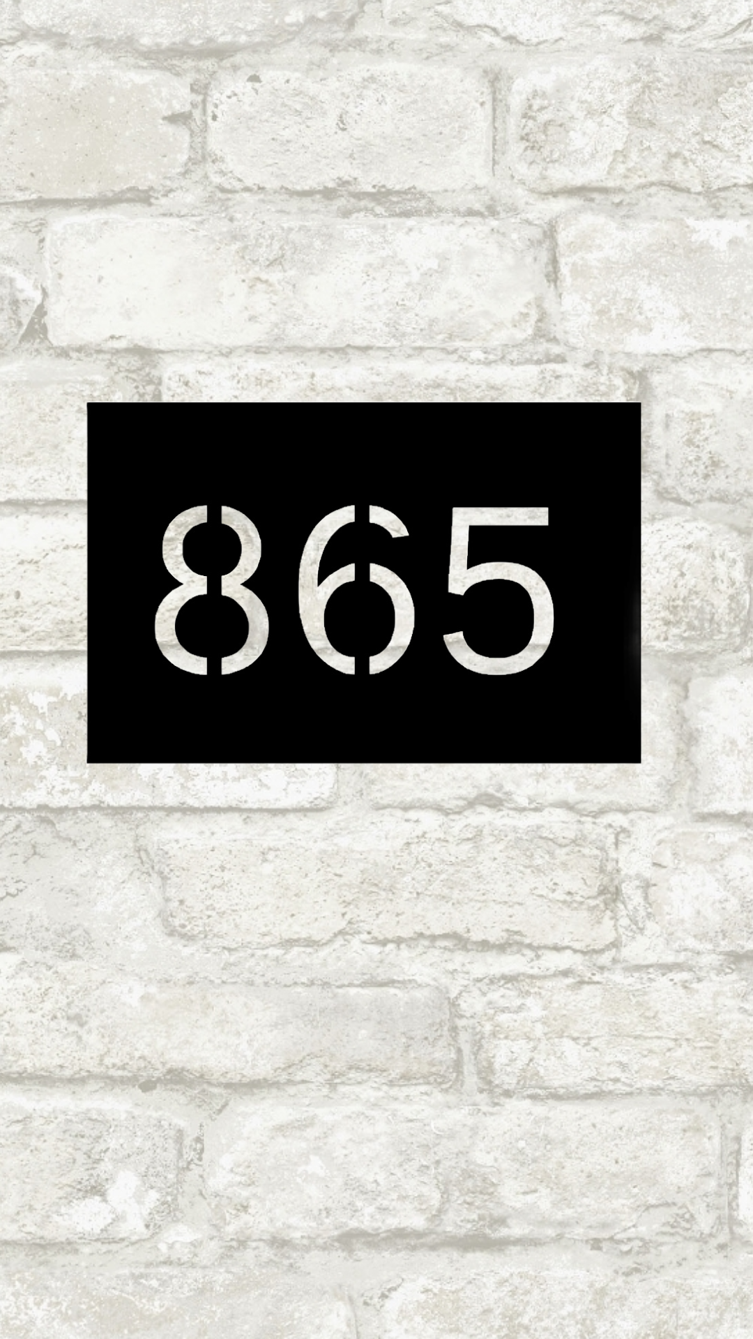 Personalized House Numbers Metal Sign - Modern Plain Number Sign