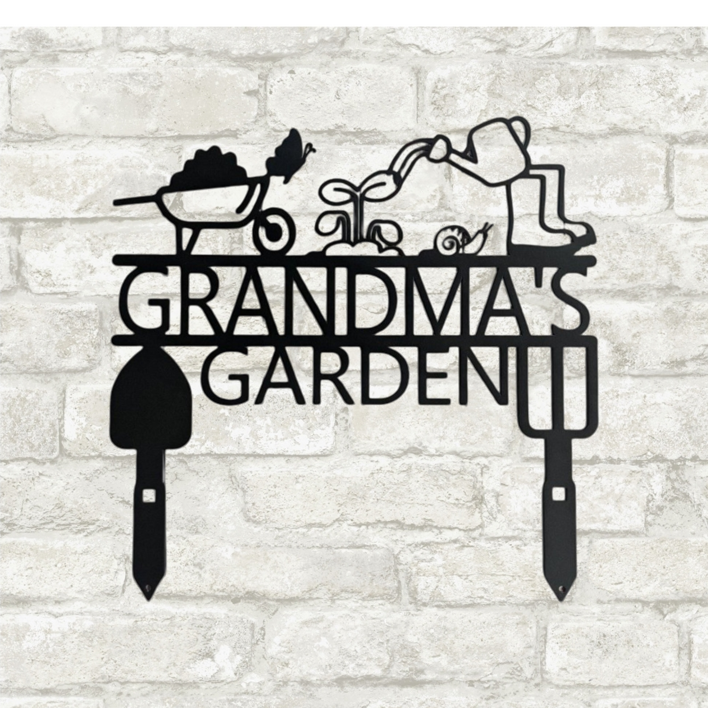 Custom Garden Sign with Personalized Text – Decorative Metal Yard Stake for Gardeners