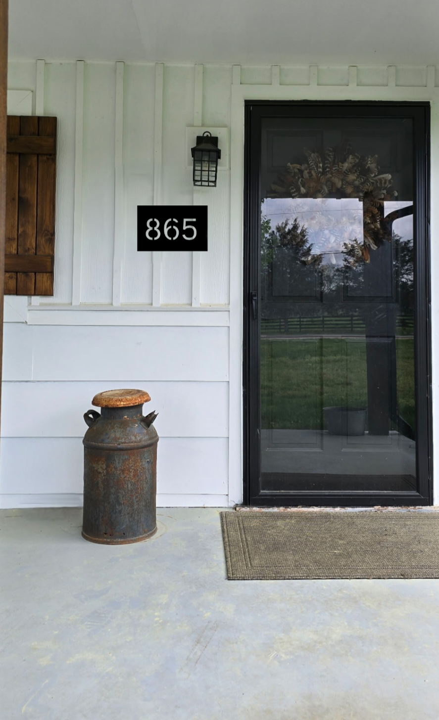 Personalized House Numbers Metal Sign - Modern Plain Number Sign