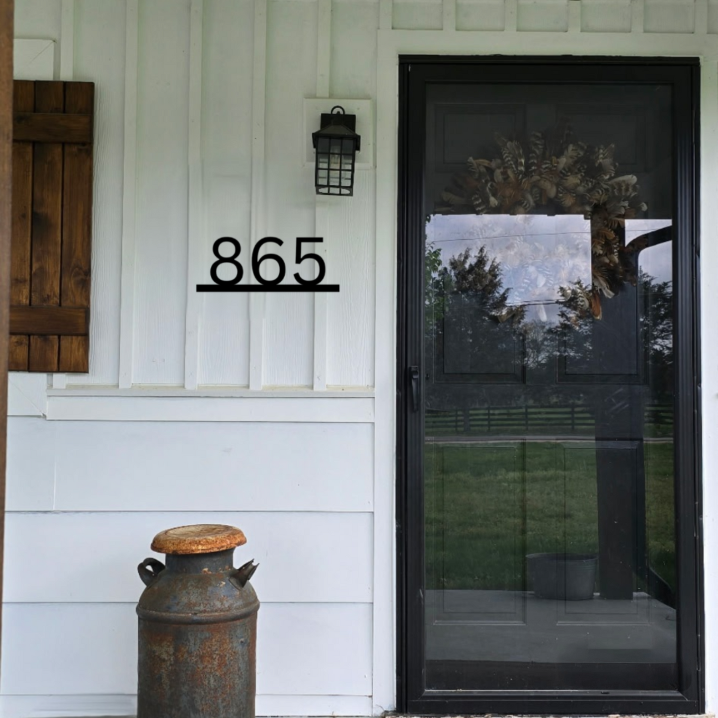 Personalized House Numbers Metal Sign - Modern Plain Number Sign