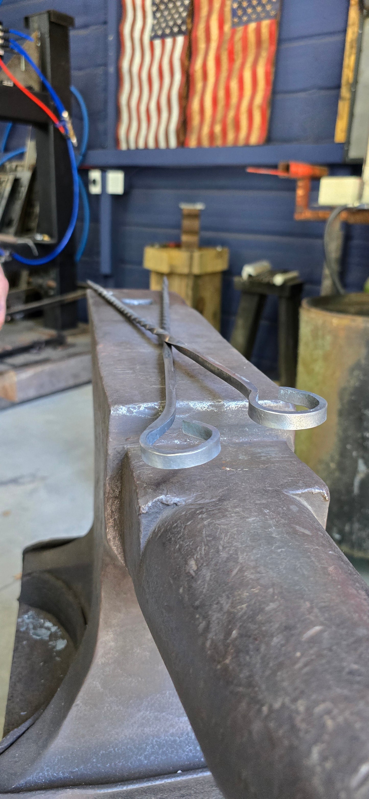 Hand-Forged Campfire Roaster – Heavy Duty Marshmallow & Hot Dog Stick for Open Fire Cooking | Blacksmith-Made Fire Pit Tool