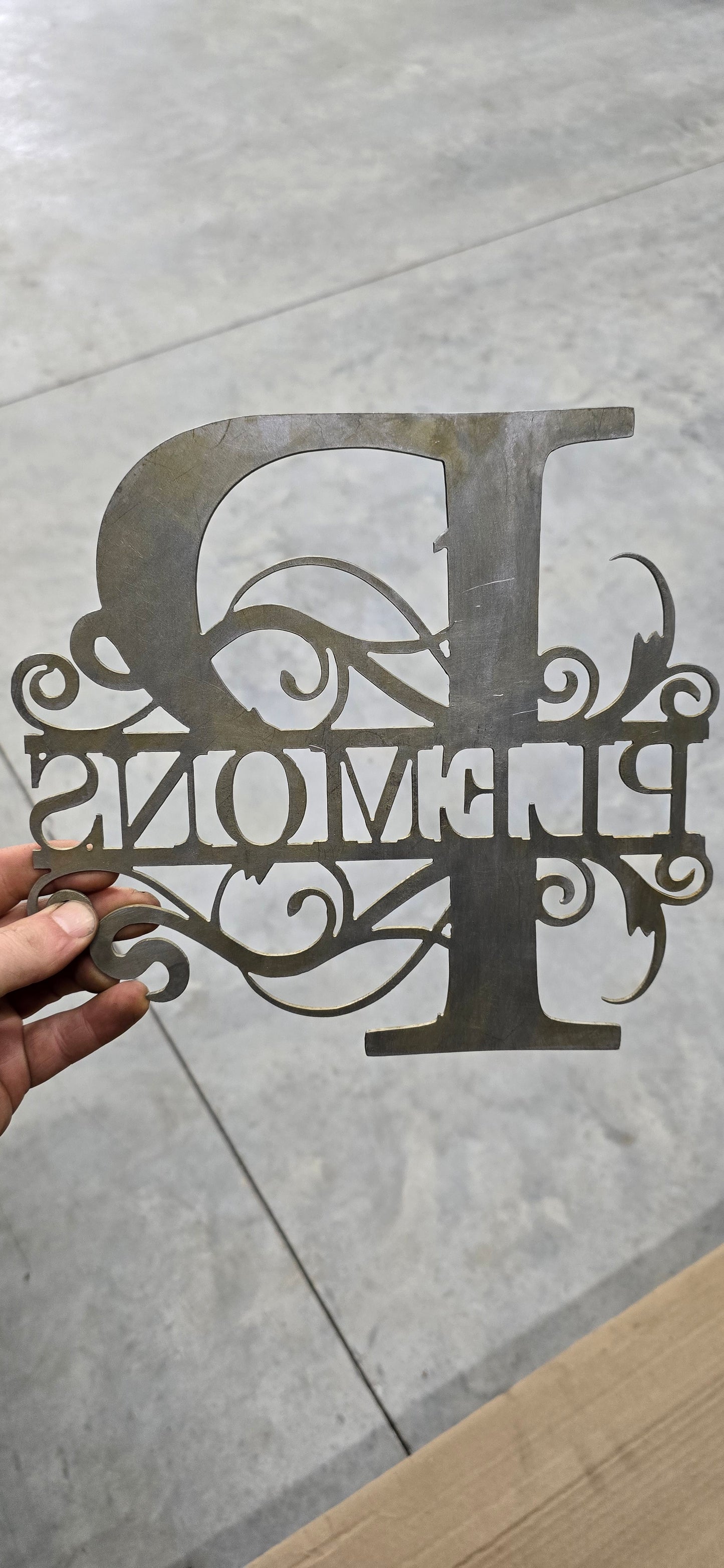 Personalized Metal Initial House Sign - Last Name Sign Available in Various Styles