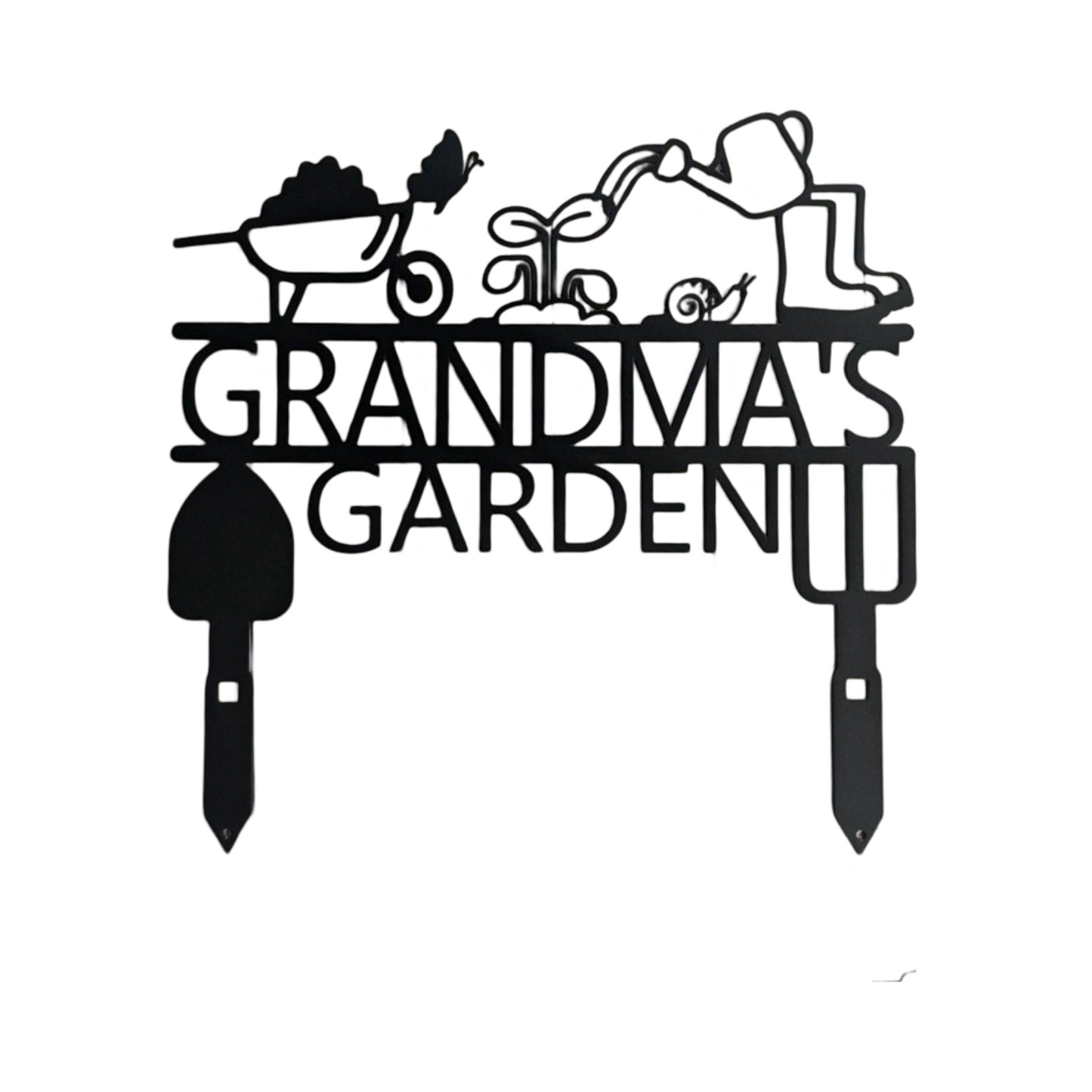 Custom Garden Sign with Personalized Text – Decorative Metal Yard Stake for Gardeners