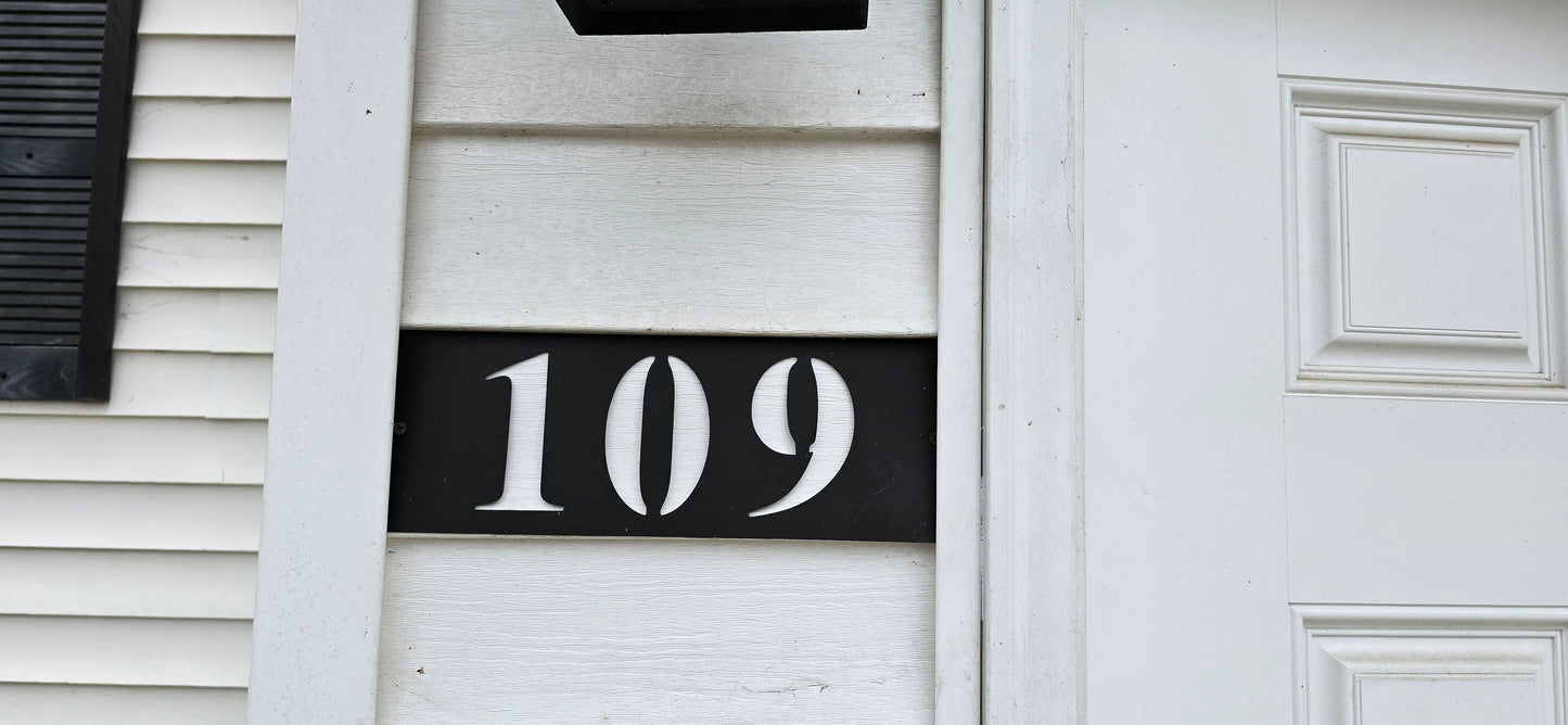 Personalized House Numbers Metal Sign - Modern Plain Number Sign
