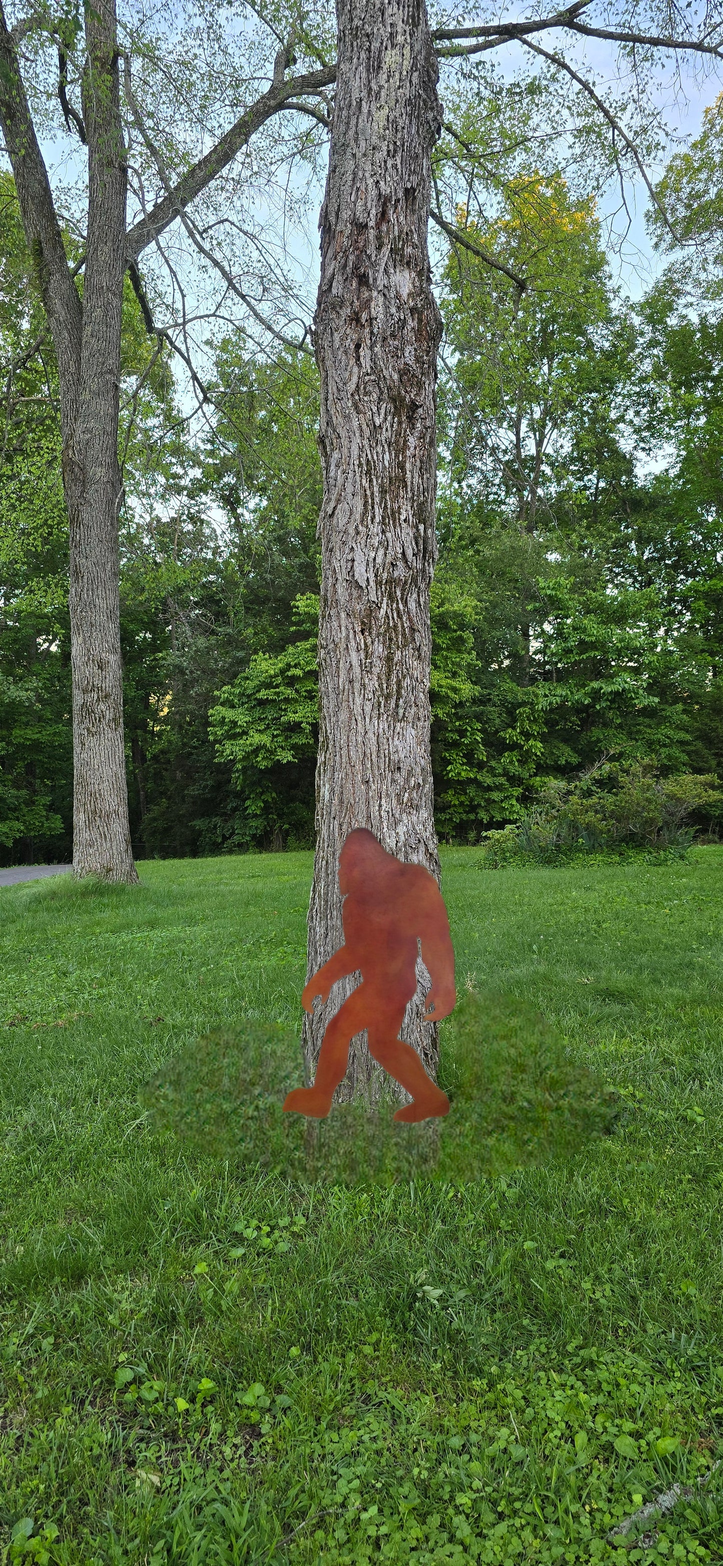 Bigfoot Metal Yard Art – Large 6ft or 3ft Steel Sasquatch Silhouette for Lawn, Garden, or Cabin Decor