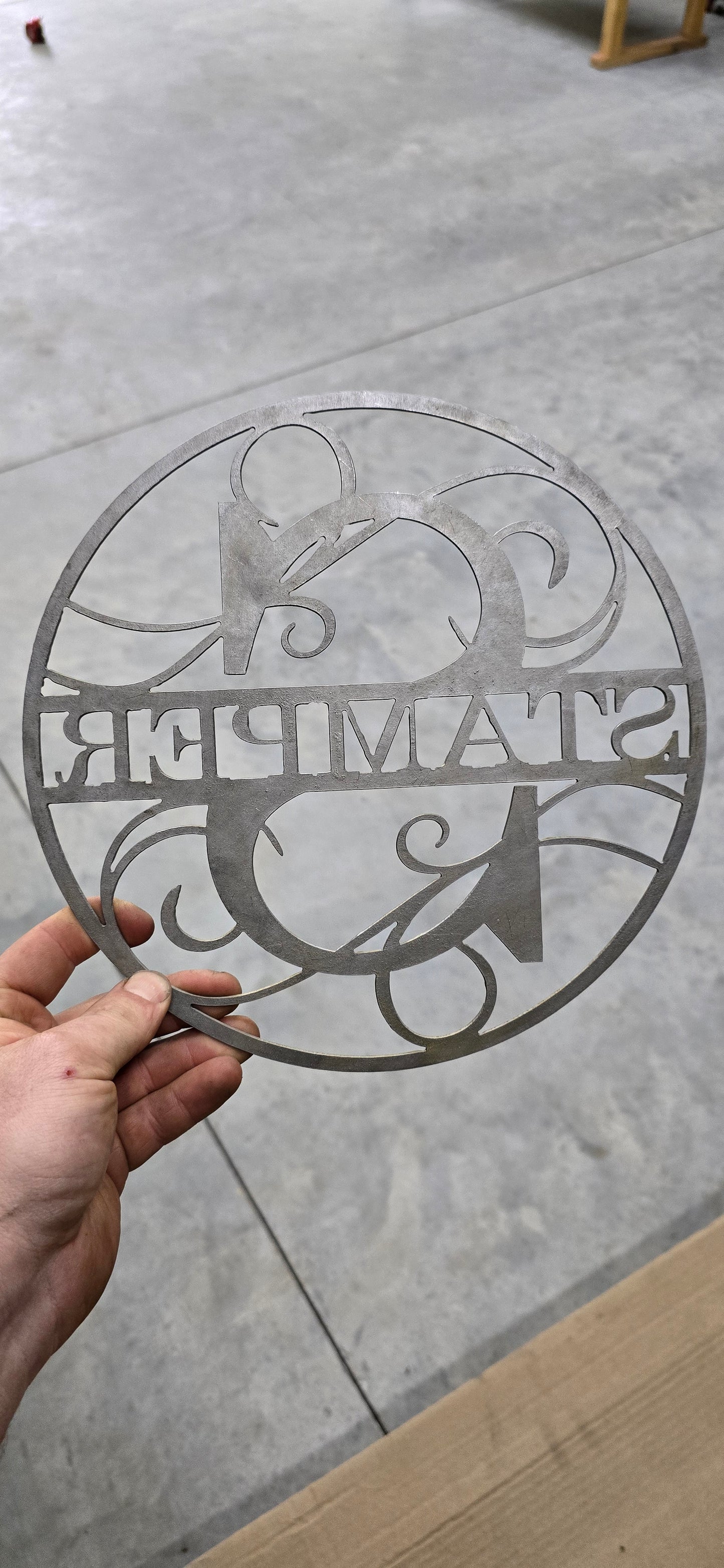 Personalized Metal Initial House Sign - Last Name Sign Available in Various Styles