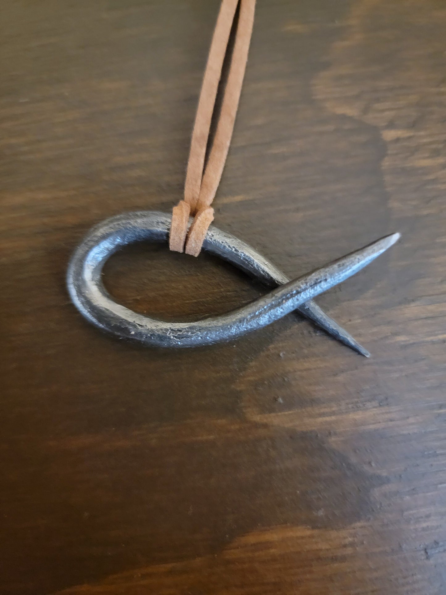Hand Forged Jesus Fish (Ichthys) Necklace