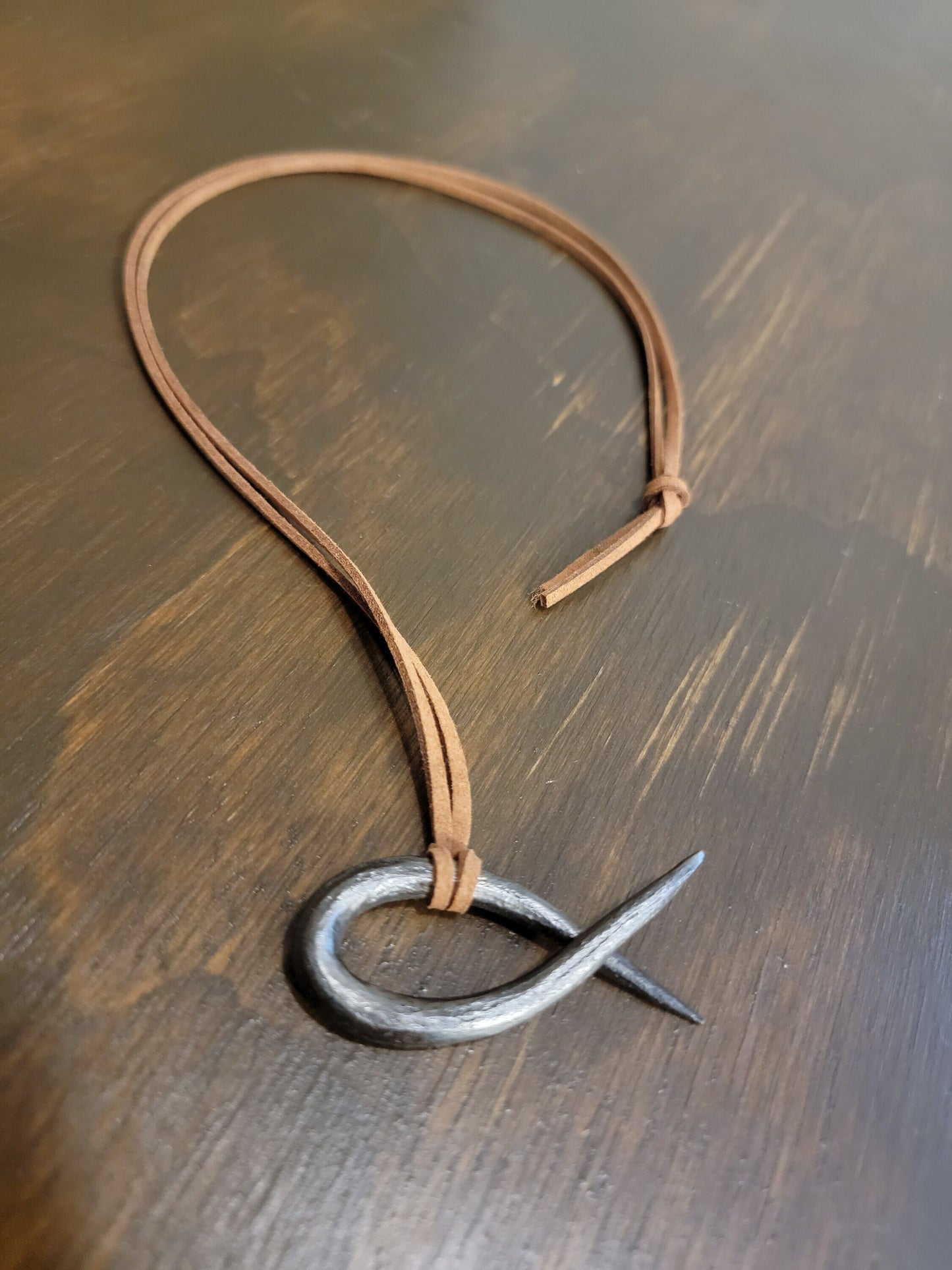 Hand Forged Jesus Fish (Ichthys) Necklace
