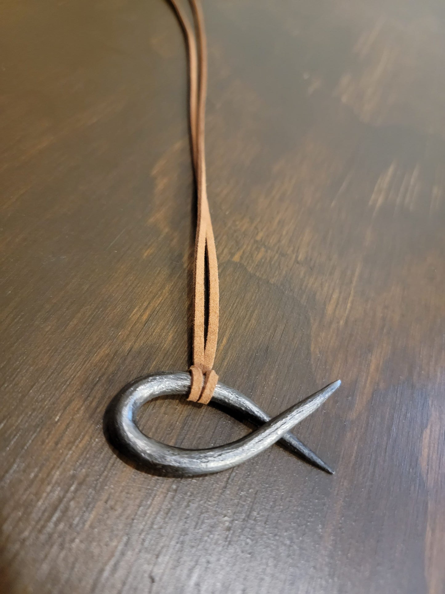 Hand Forged Jesus Fish (Ichthys) Necklace