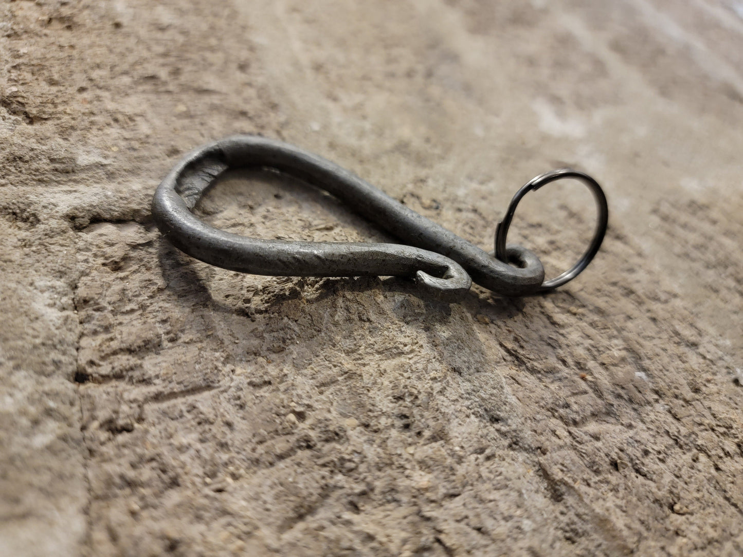 Hand-Forged Bottle Opener Keychain – Rustic Blacksmith-Made EDC Gift