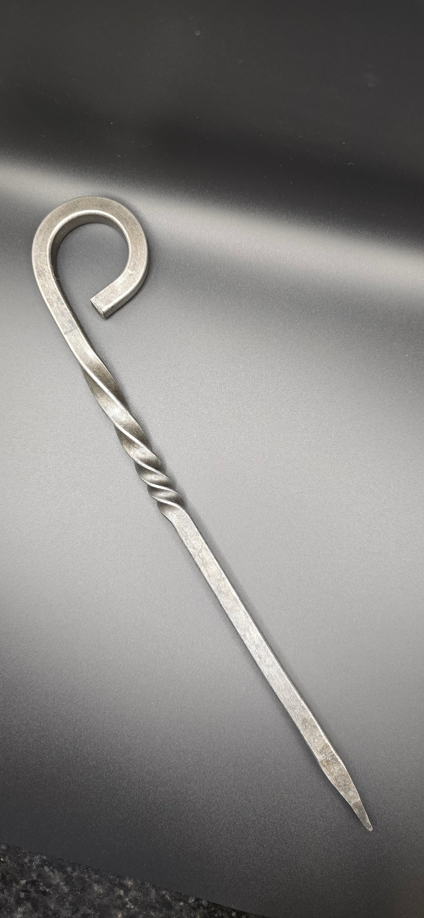 Hand Forged Tent Stake – Rustic Camping Gear | Twisted or Plain with Curled End | Durable Outdoor Stake