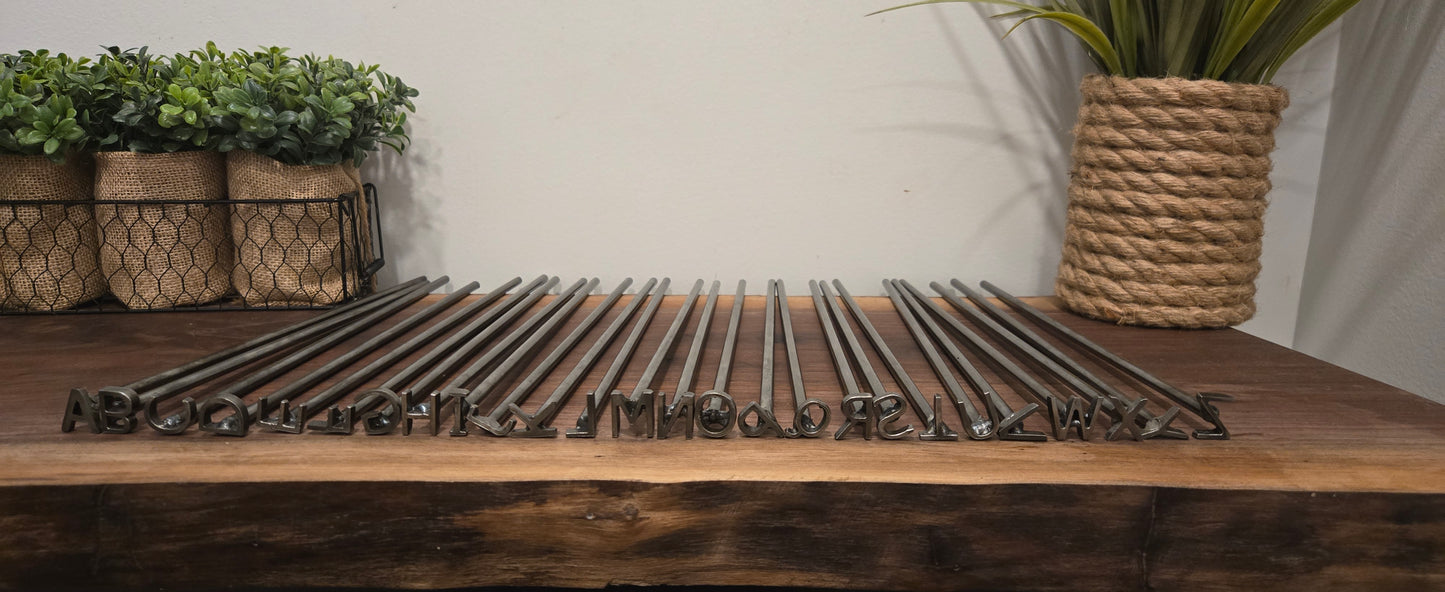 Full Alphabet Branding Iron Set – 3/4 Inch Letters for Wood, Leather, Crafts, and More