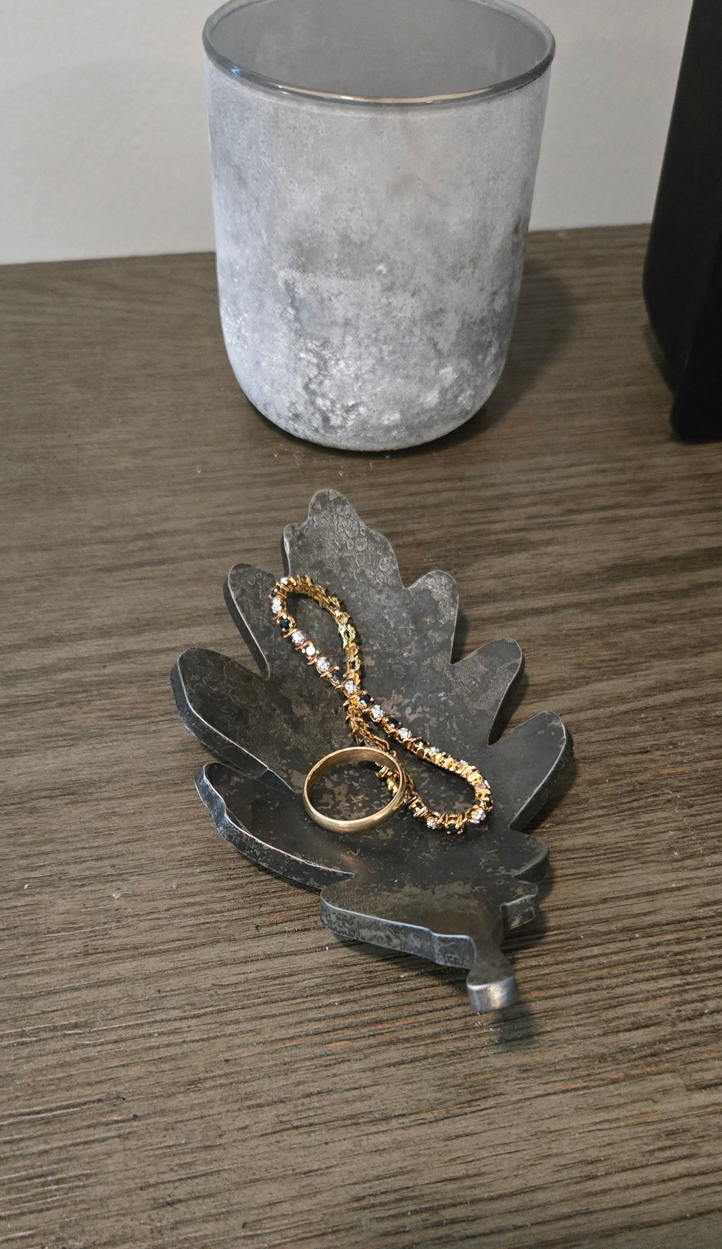 Leaf Bowl - Rustic Steel Catchall Dish for Keys, Coins & Jewelry | 6th or 11th Anniversary Gift