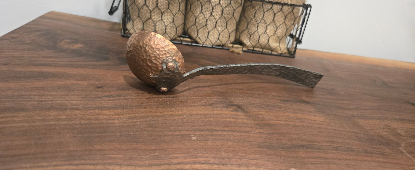 Hand-Forged Metal Coffee Scoop – Artisan Steel Measuring Spoon with Hammered Finish – Rustic Kitchen Tool