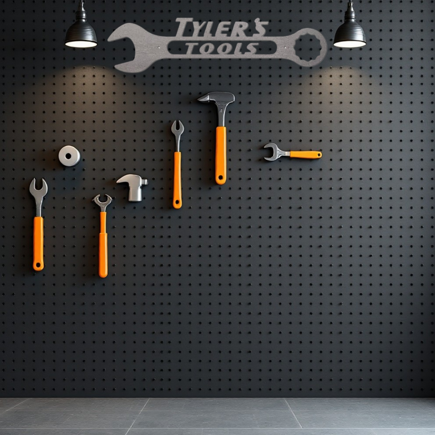 Custom Metal Garage Sign – Personalized Wrench Design for Dad’s Workshop or Man Cave