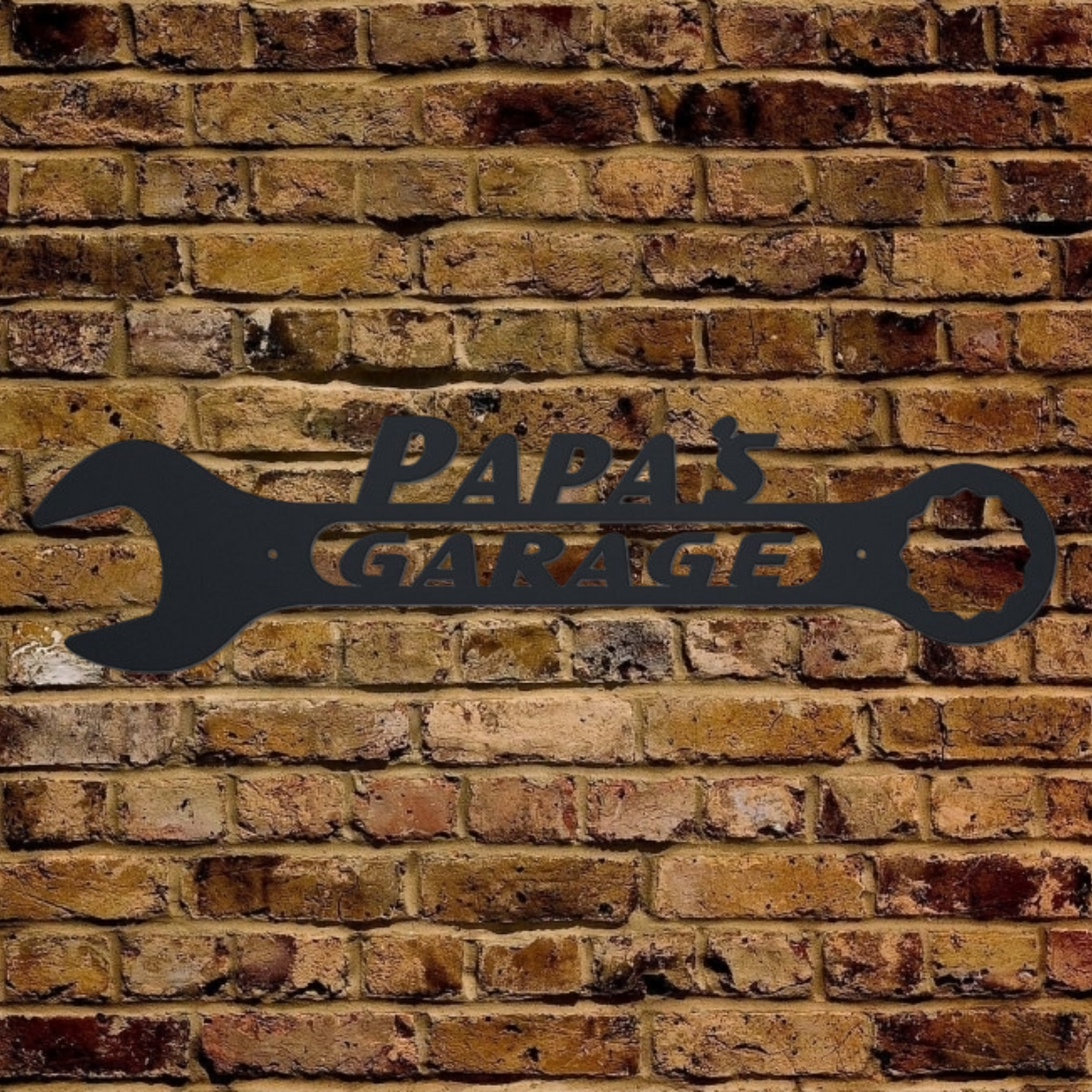 Custom Metal Garage Sign – Personalized Wrench Design for Dad’s Workshop or Man Cave