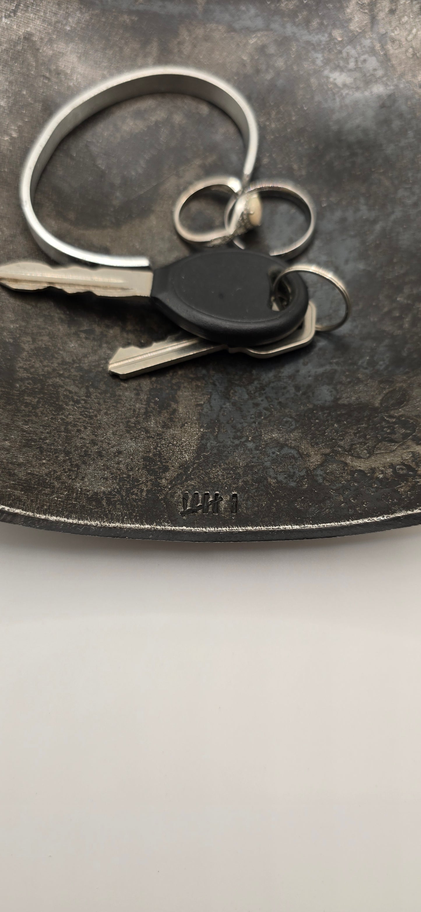 Personalized Hand-Forged Iron Key Bowl – Square Rustic Catchall Dish for Keys, Coins & Jewelry | Anniversary Gift for Him or Her