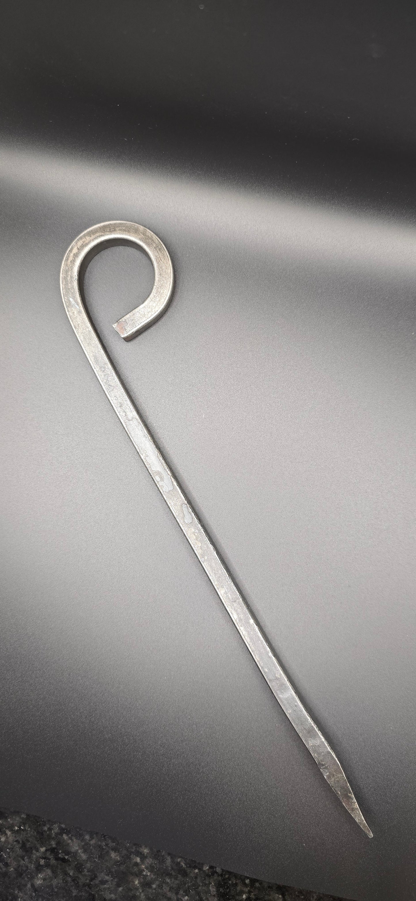 Hand Forged Tent Stake – Rustic Camping Gear | Twisted or Plain with Curled End | Durable Outdoor Stake