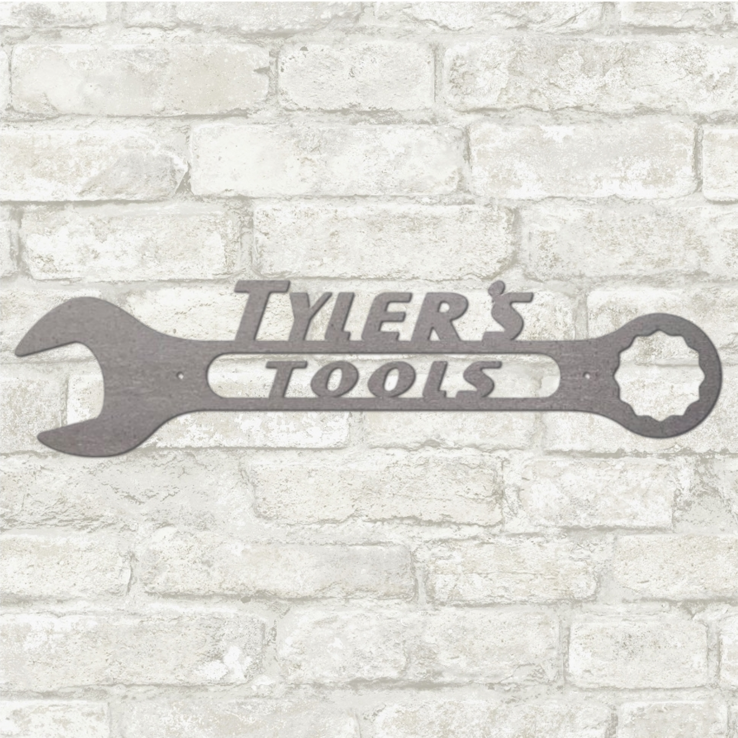 Custom Metal Garage Sign – Personalized Wrench Design for Dad’s Workshop or Man Cave