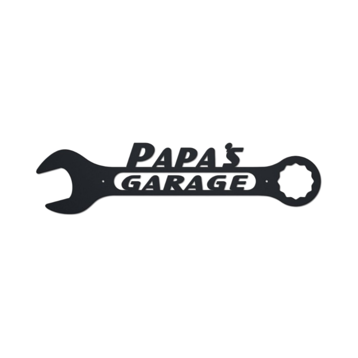 Custom Metal Garage Sign – Personalized Wrench Design for Dad’s Workshop or Man Cave