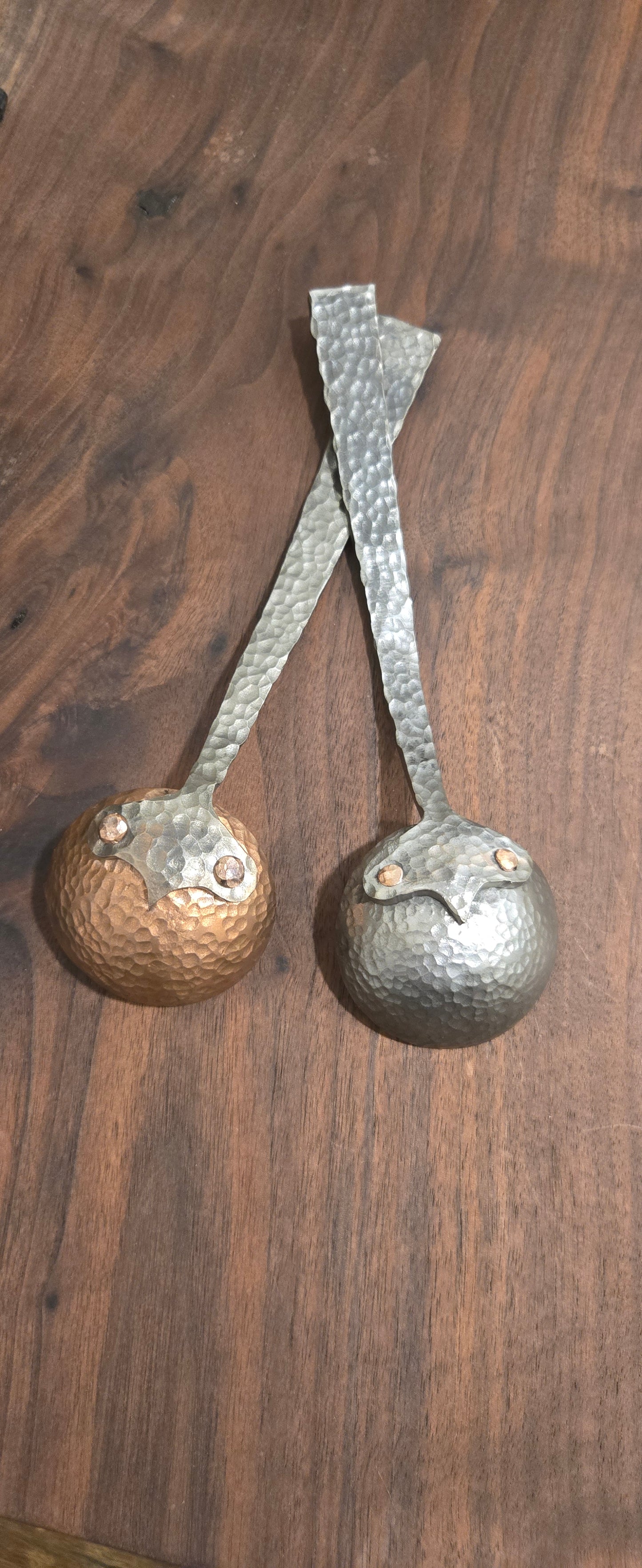 Hand-Forged Metal Coffee Scoop – Artisan Steel Measuring Spoon with Hammered Finish – Rustic Kitchen Tool