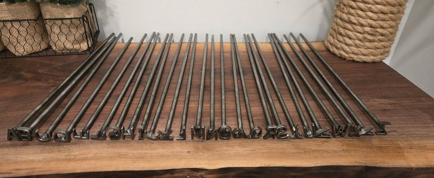 Full Alphabet Branding Iron Set – 3/4 Inch Letters for Wood, Leather, Crafts, and More