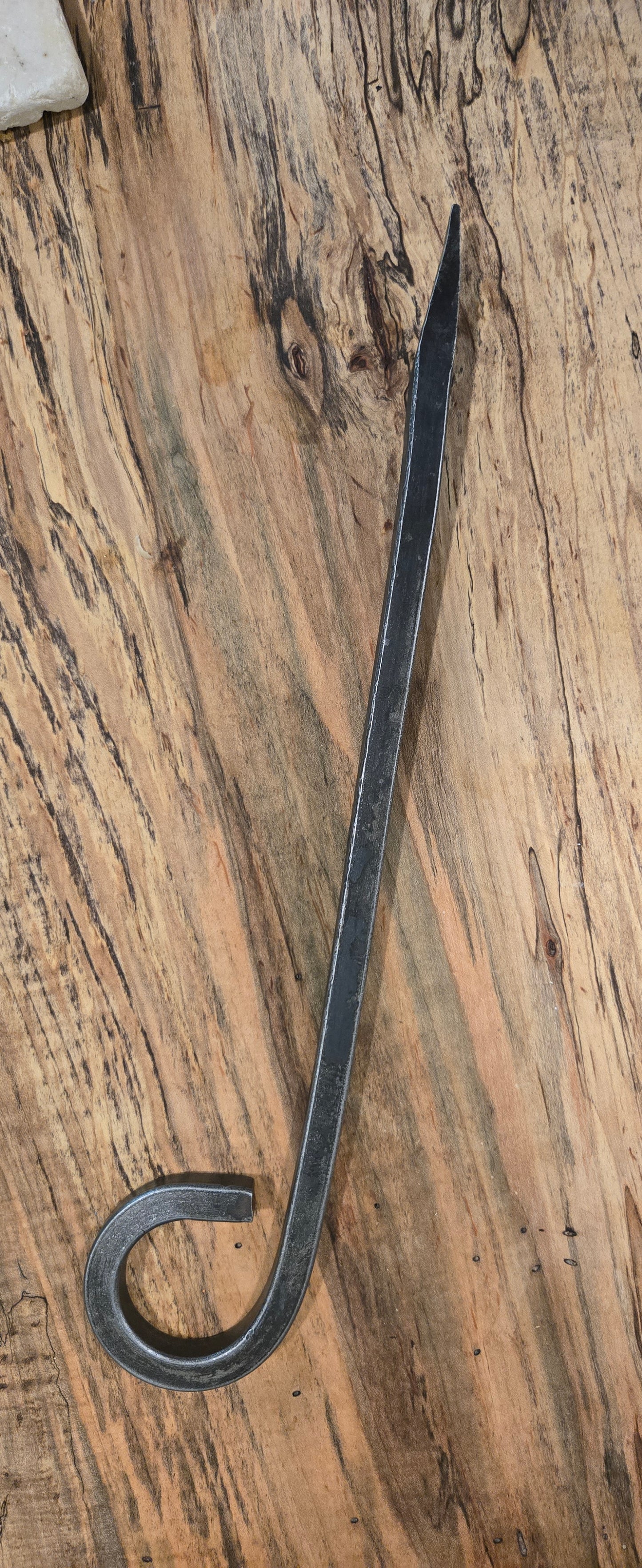 Hand Forged Tent Stake – Rustic Camping Gear | Twisted or Plain with Curled End | Durable Outdoor Stake