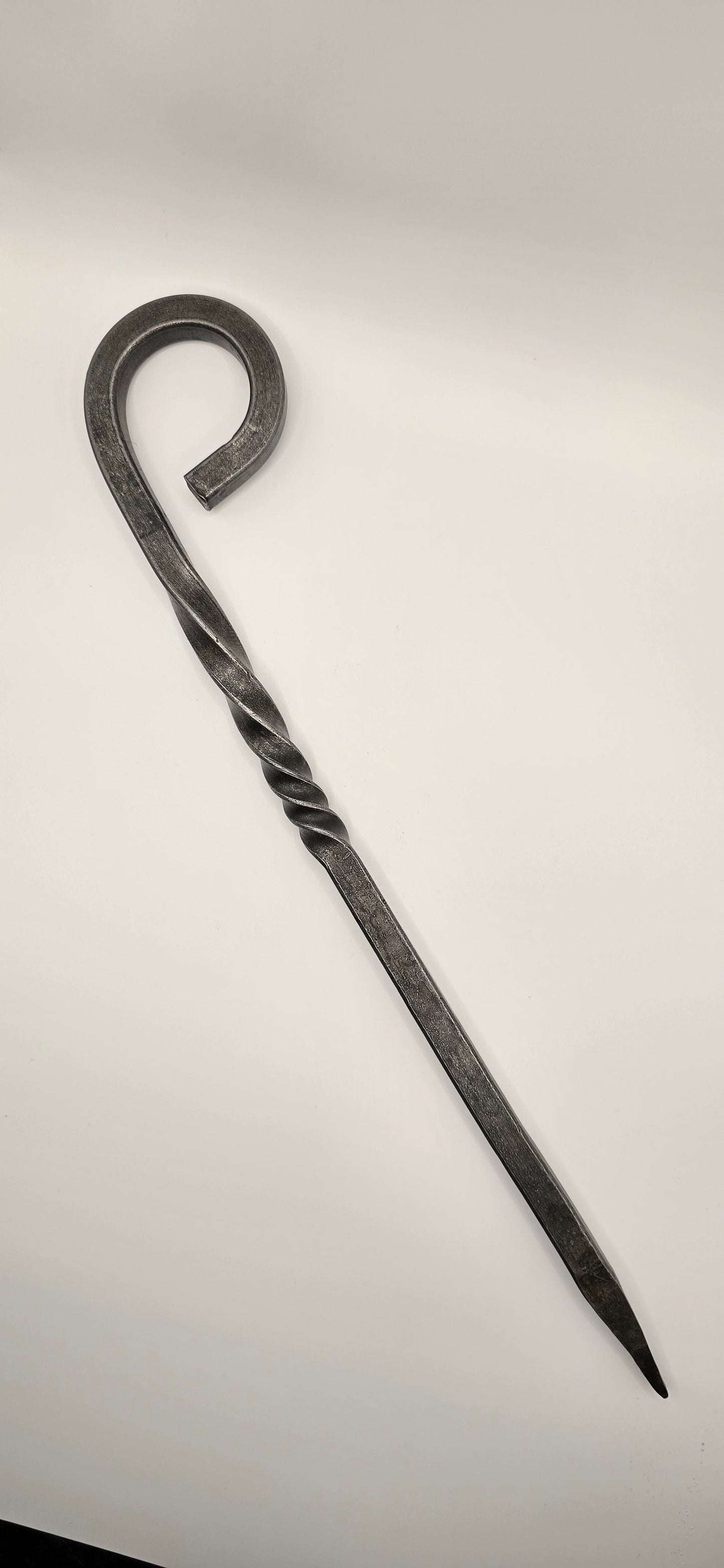 Hand Forged Tent Stake – Rustic Camping Gear | Twisted or Plain with Curled End | Durable Outdoor Stake