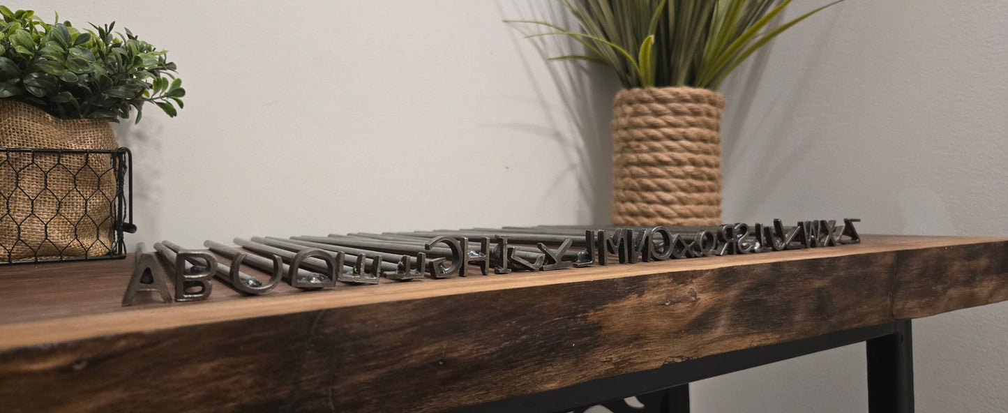 Full Alphabet Branding Iron Set – 3/4 Inch Letters for Wood, Leather, Crafts, and More